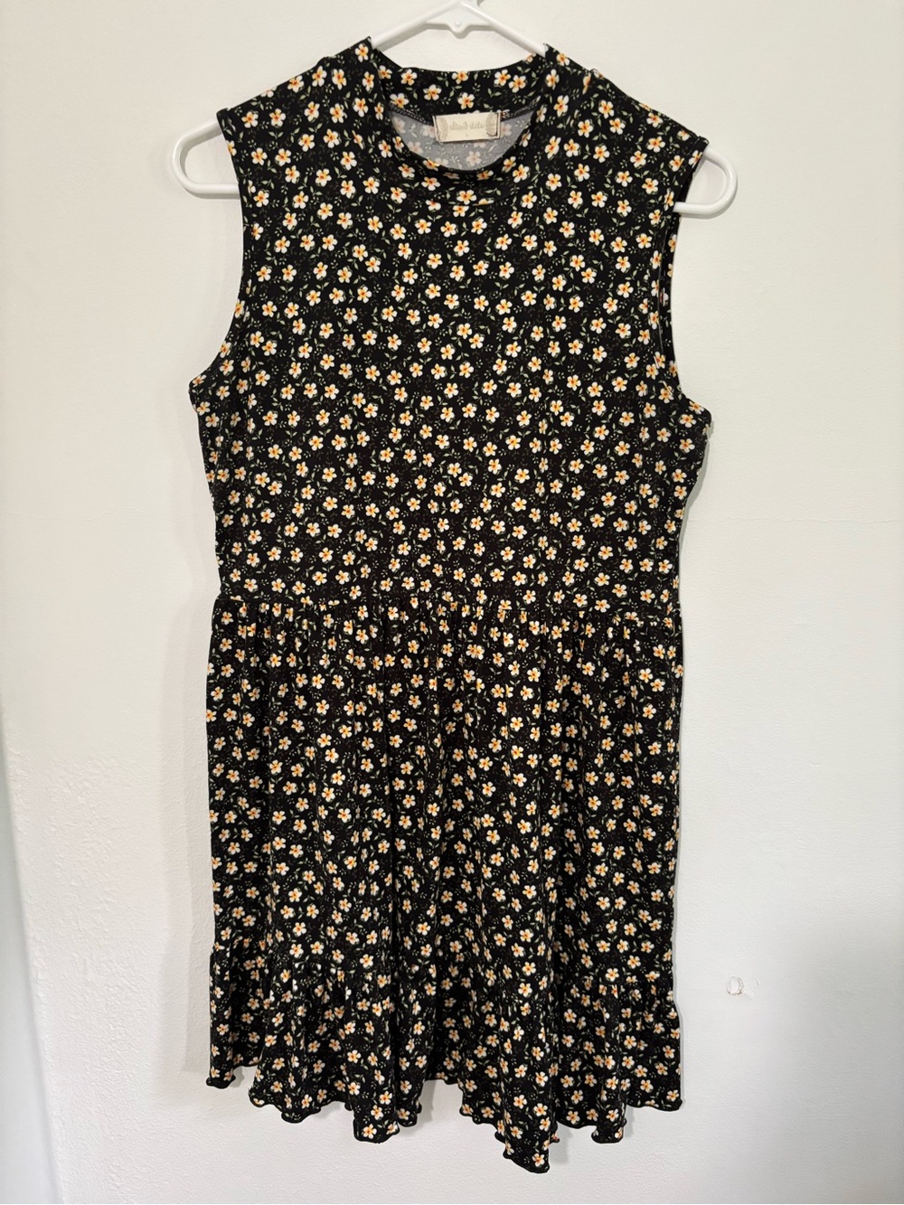 Altar'd State Black Floral Sleeveless Dress